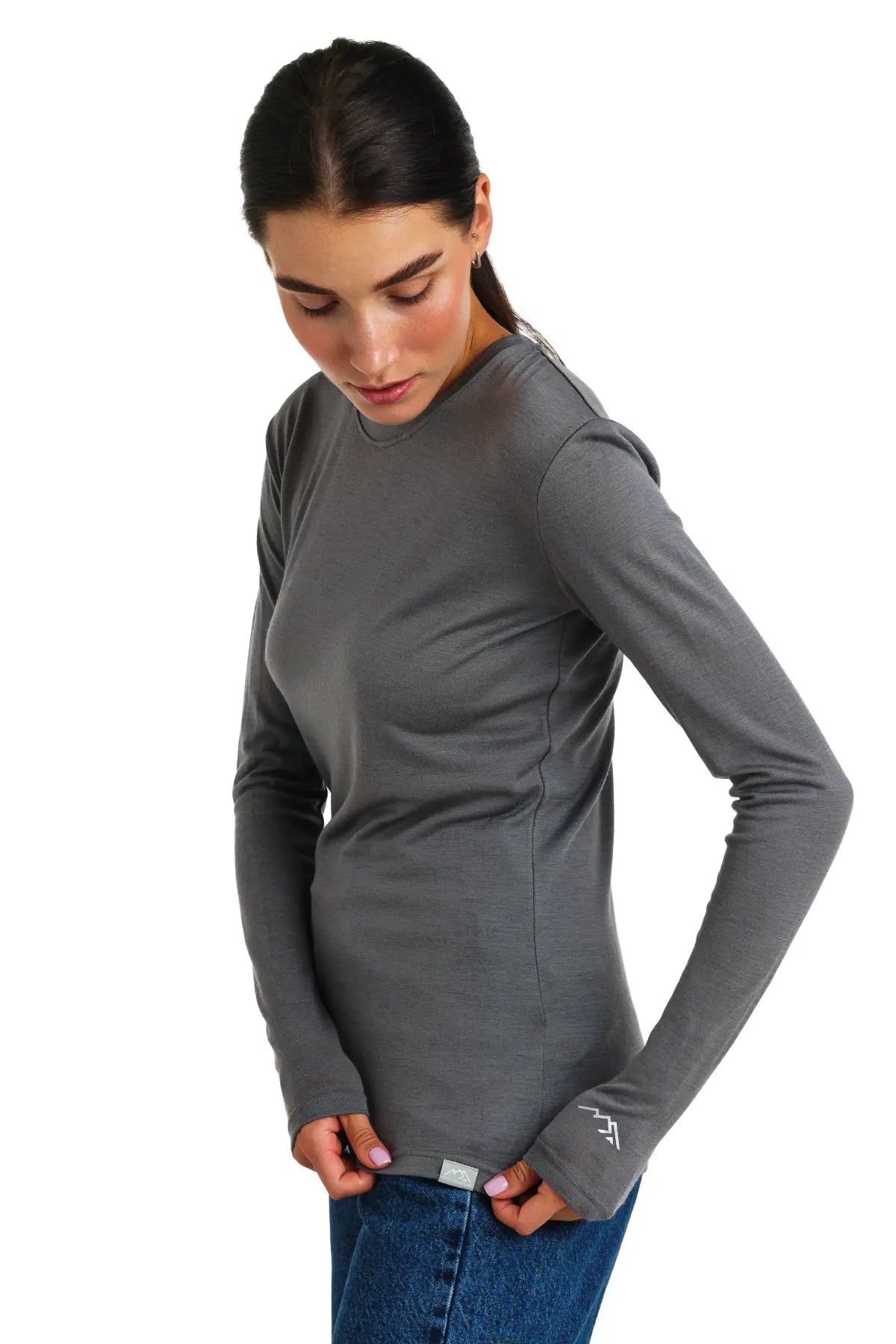 Women Merino Long Sleeve 165 Perfect Grey (+socks)