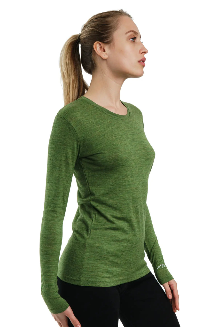 Women's Merino Long Sleeve 165 Green Olive