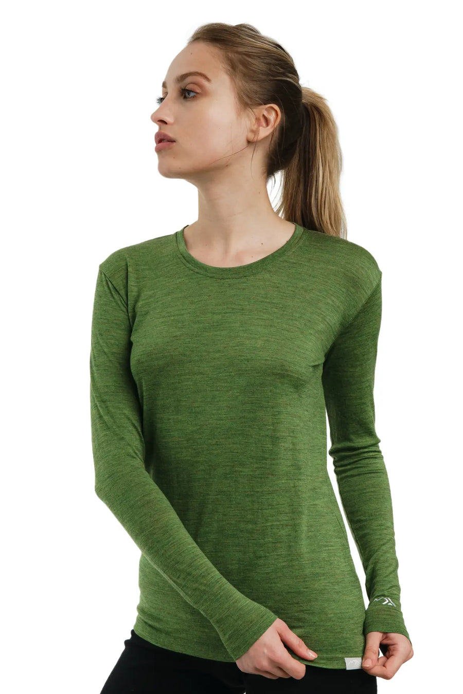 Women's Merino Long Sleeve 165 Green Olive