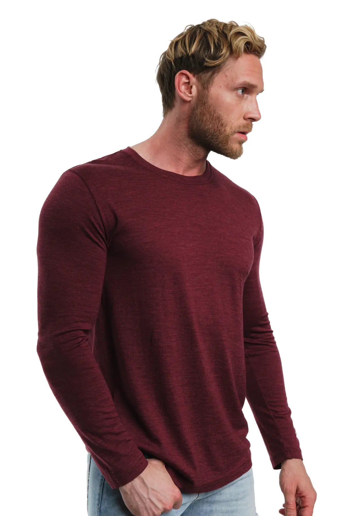 Men's Merino Long Sleeve 165 Burgundy
