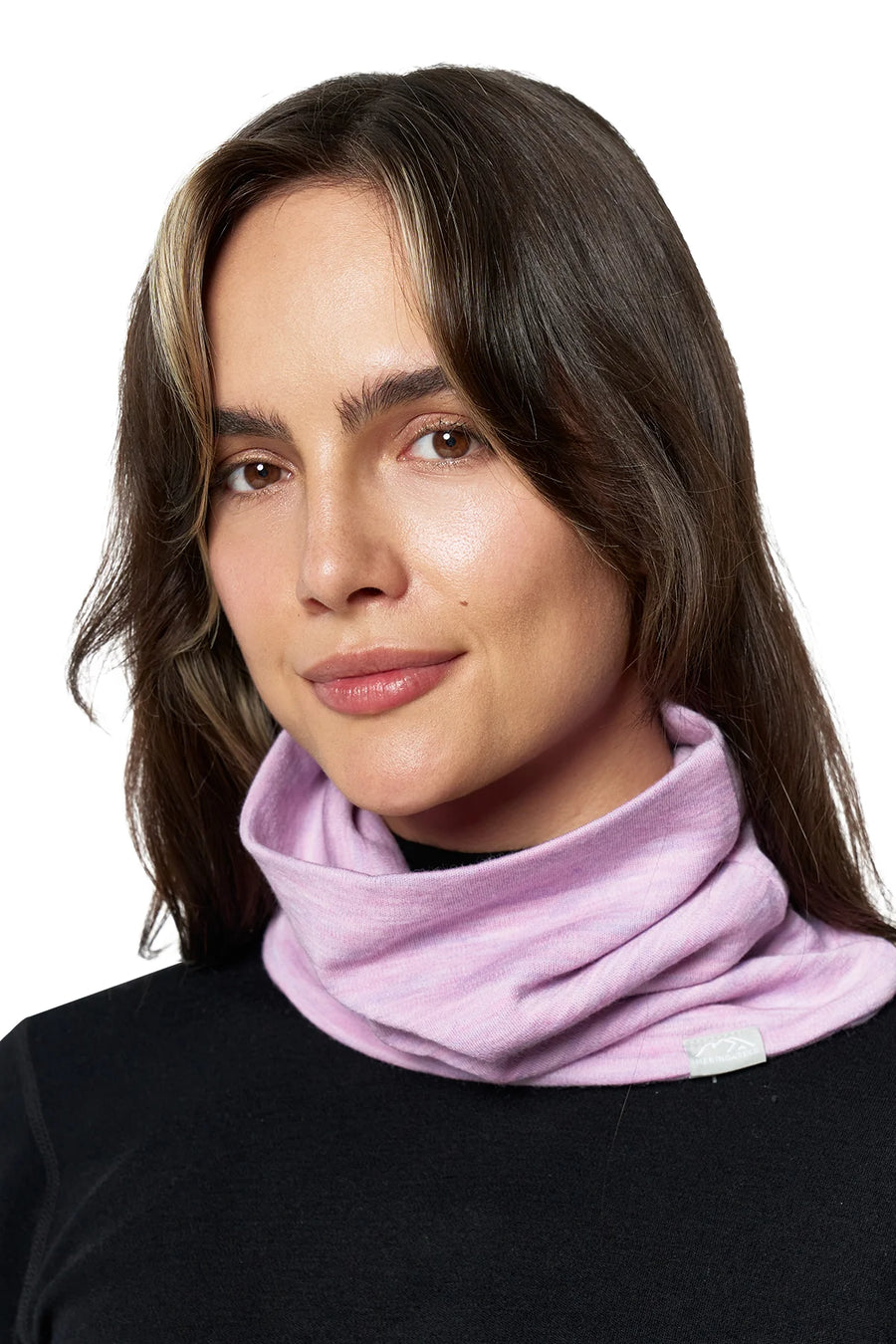 Merino Double-Layer Neck Gaiter Heather Lilac