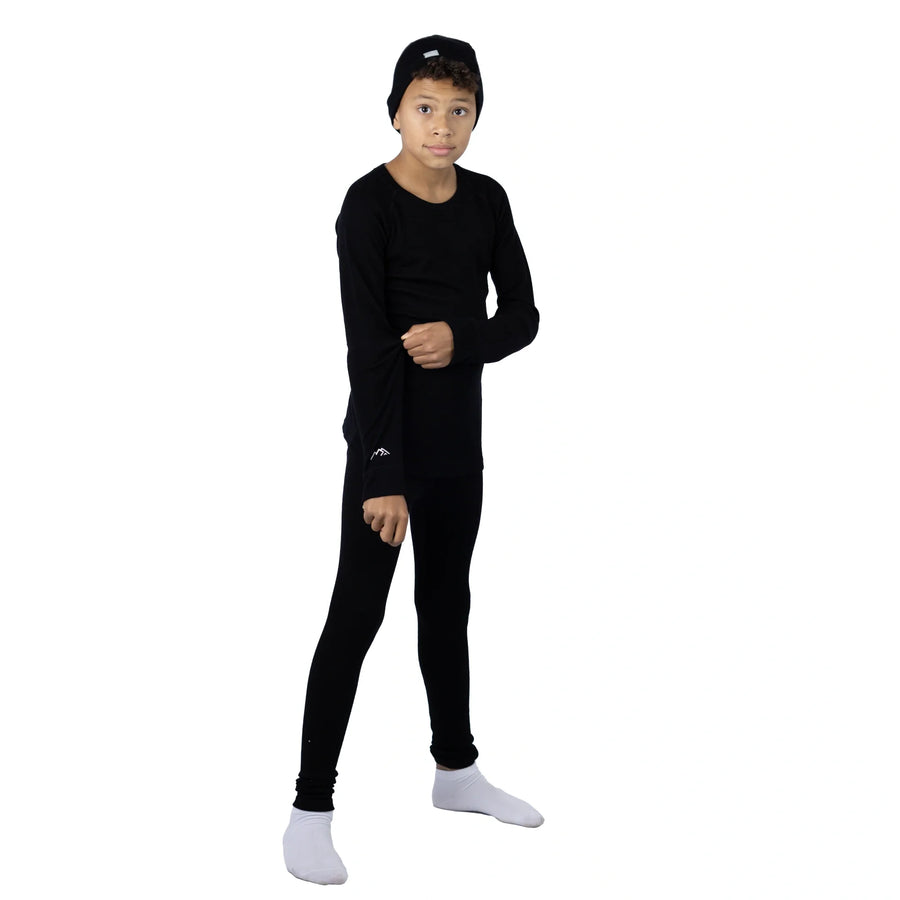 Kids' Merino Set Black + Black Beanie