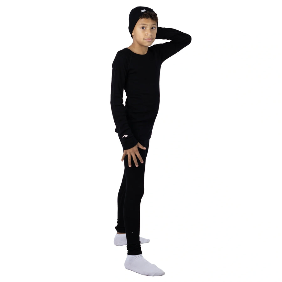Kids' Merino Set Black + Black Beanie