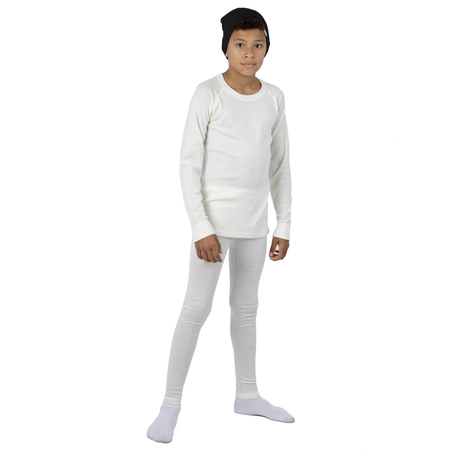 Kids' Merino Set Natural Merinos + Black Beanie