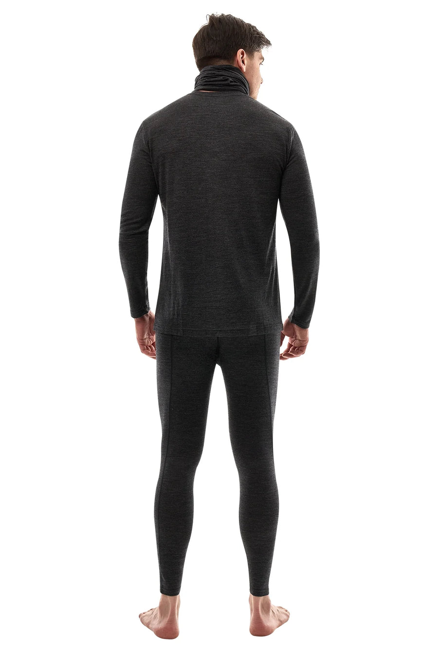 Men's Merino Charcoal Set + Neck Gaiter