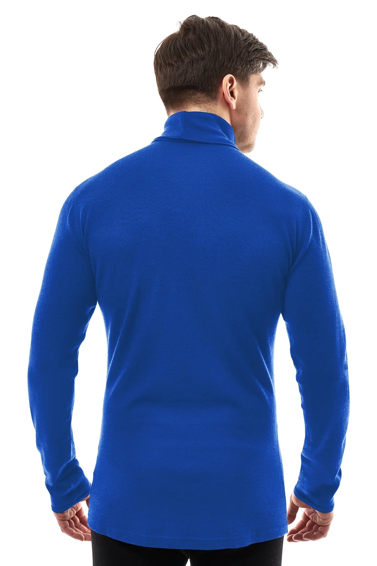 Men's Merino Turtleneck Long Sleeve 260 Cobalt Blue | High Neck