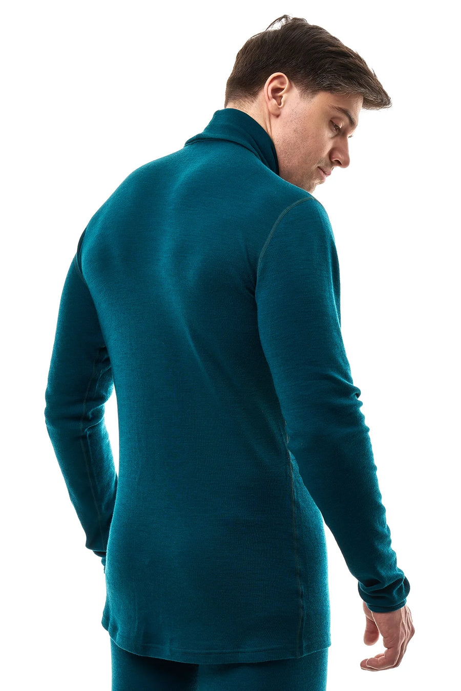Men's Merino Turtleneck Long Sleeve 260 Deep Teal | High Neck