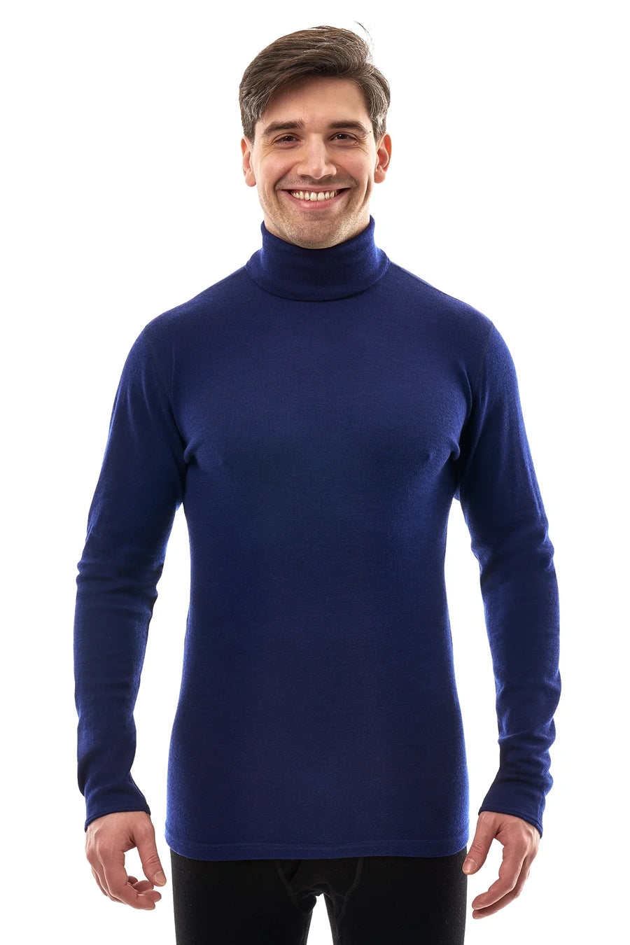 Men's Merino Turtleneck Long Sleeve 260 Navy | High Neck