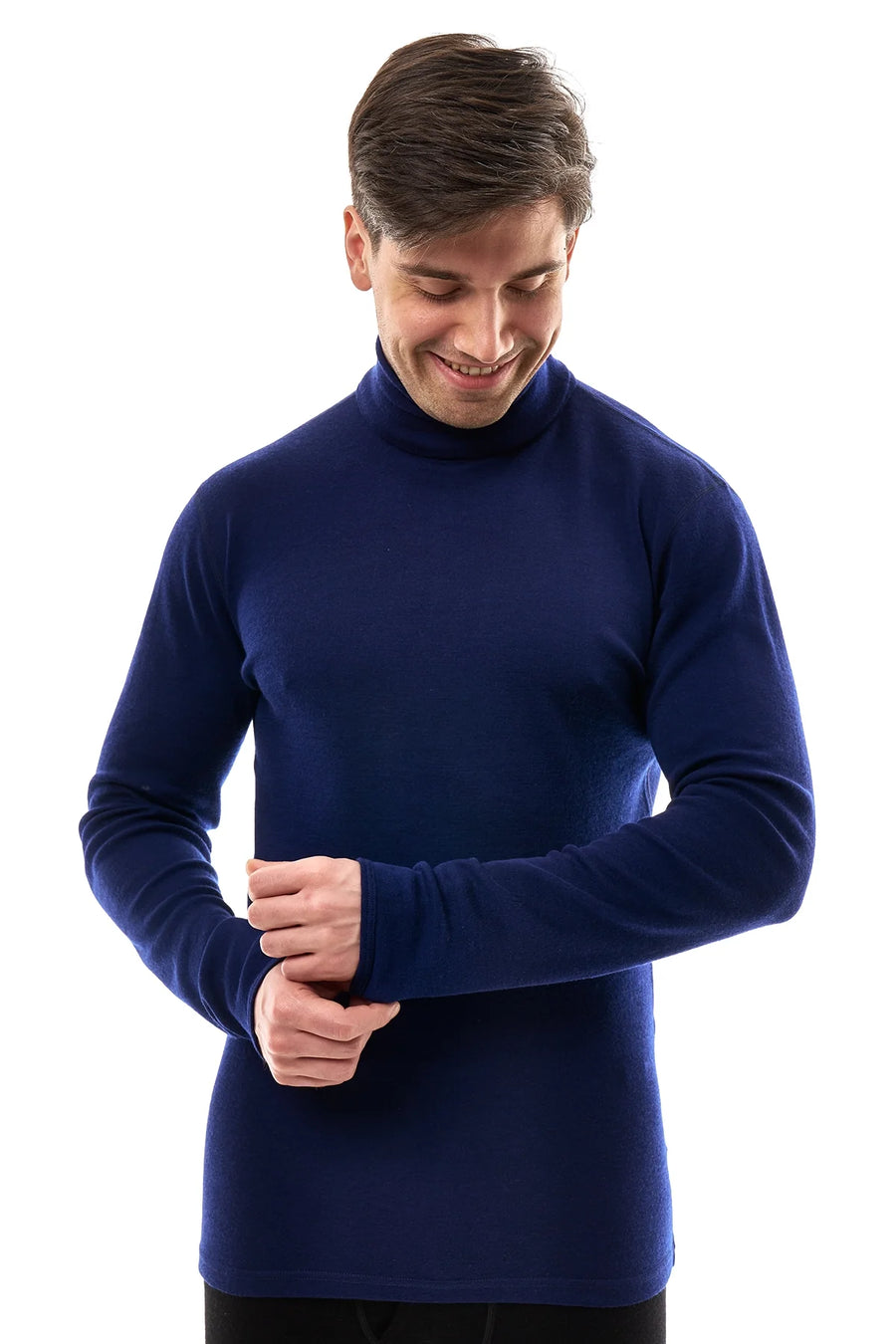 Men's Merino Turtleneck Long Sleeve 260 Navy | High Neck
