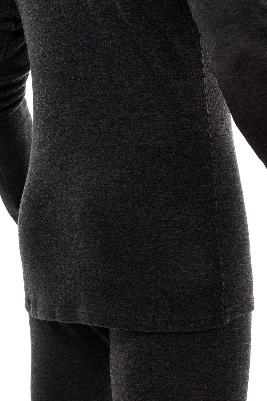 Men's Merino Turtleneck Long Sleeve 260 Charcoal | Low Neck