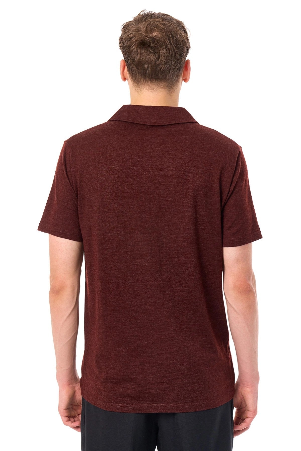 Men's Merino Polo 180 Bordo | Open Collar