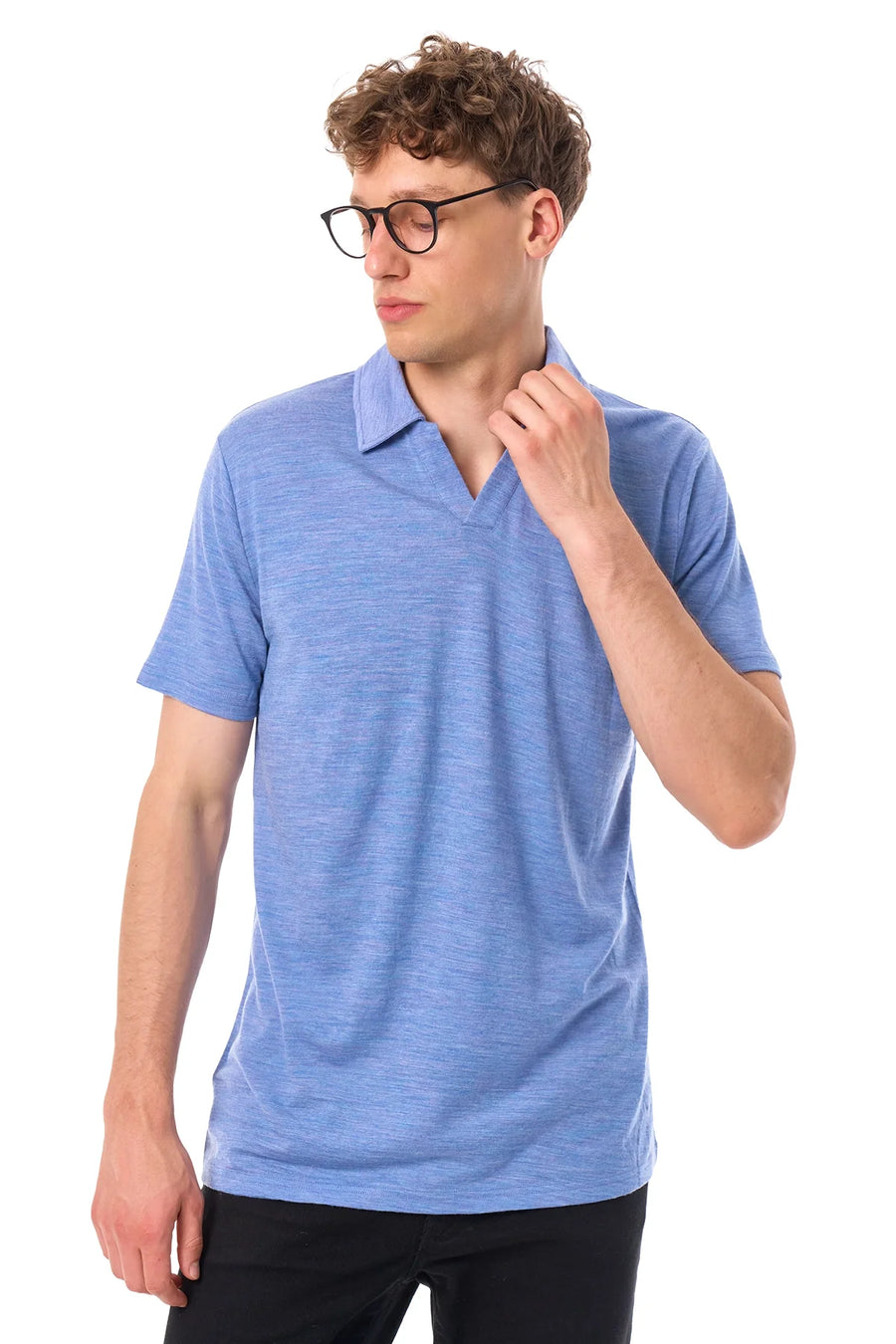Men's Merino Polo 180 Deep Blue | Open Collar