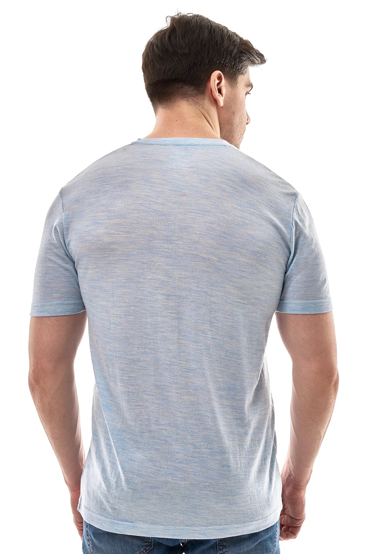 Men's Merino Sport T-shirt Cloud | V-Neck