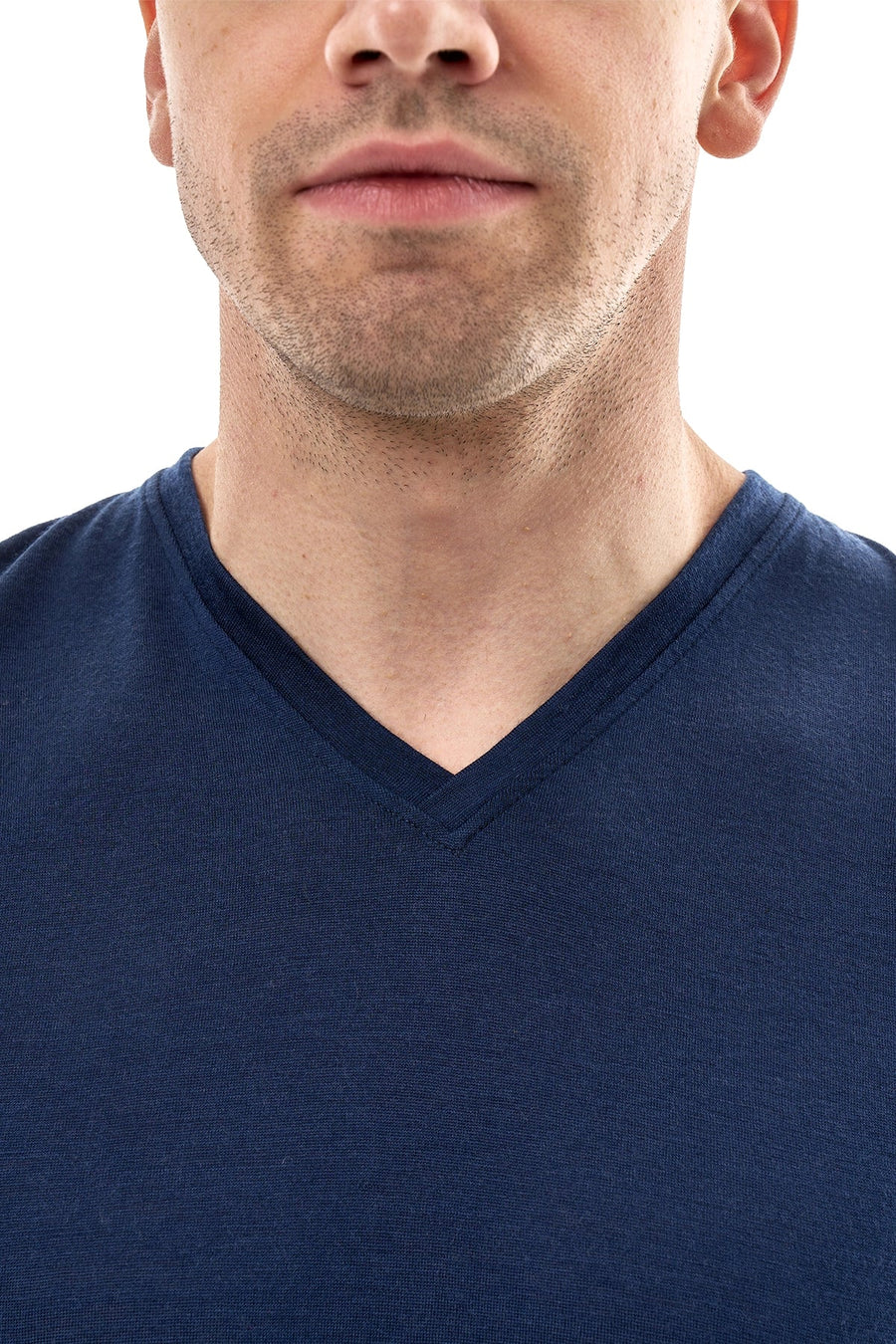 Men's Merino Sport T-shirt Deep Navy | V-Neck