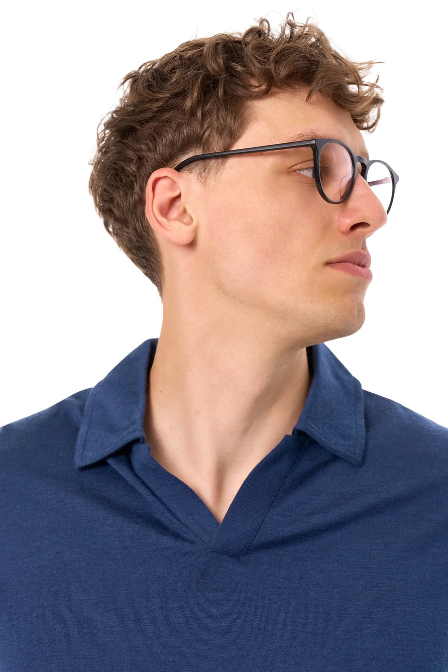 Men's Merino Polo 180 Navy | Open Collar