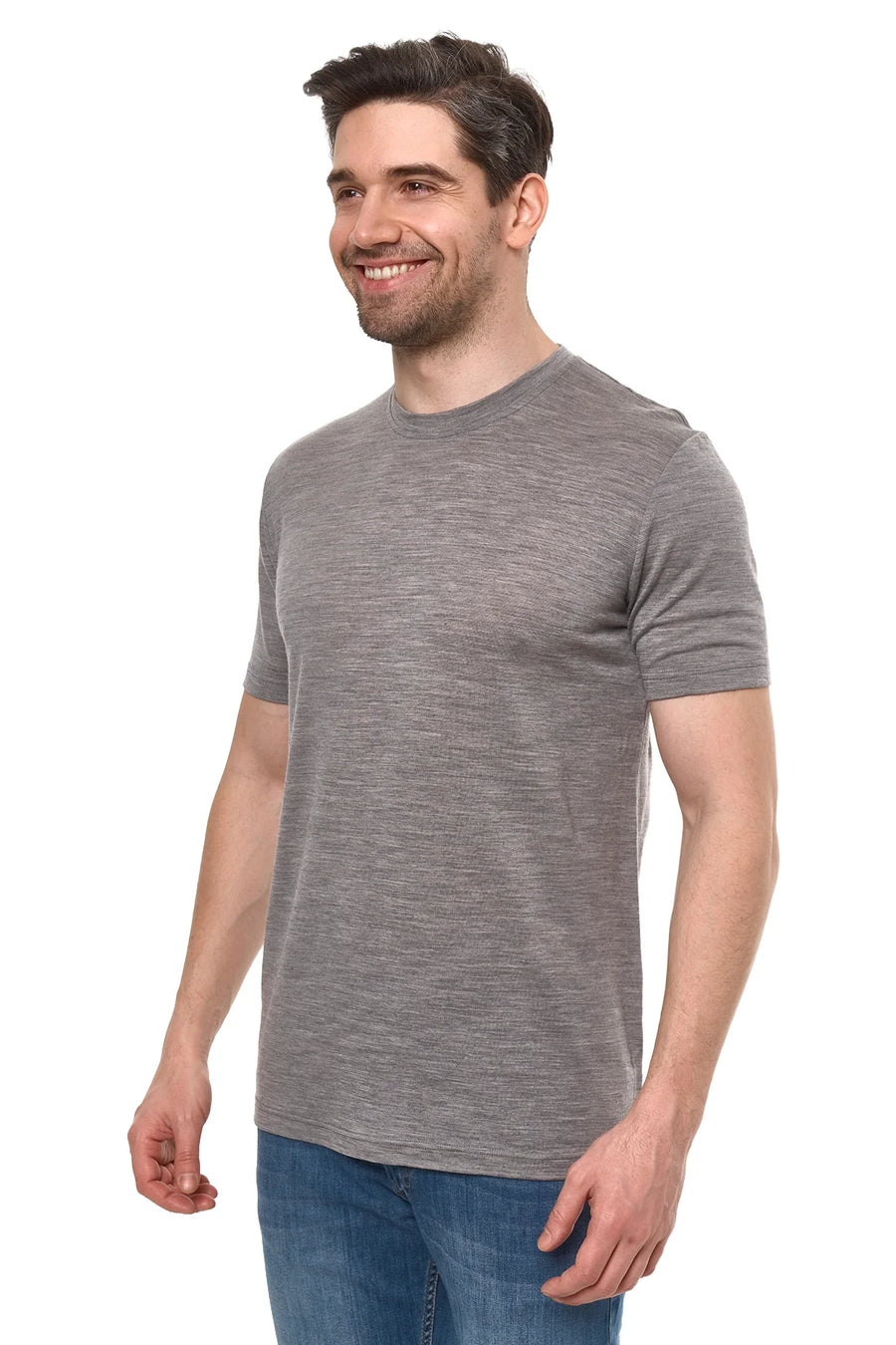 Men's Merino Sport T-shirt Grey Melange
