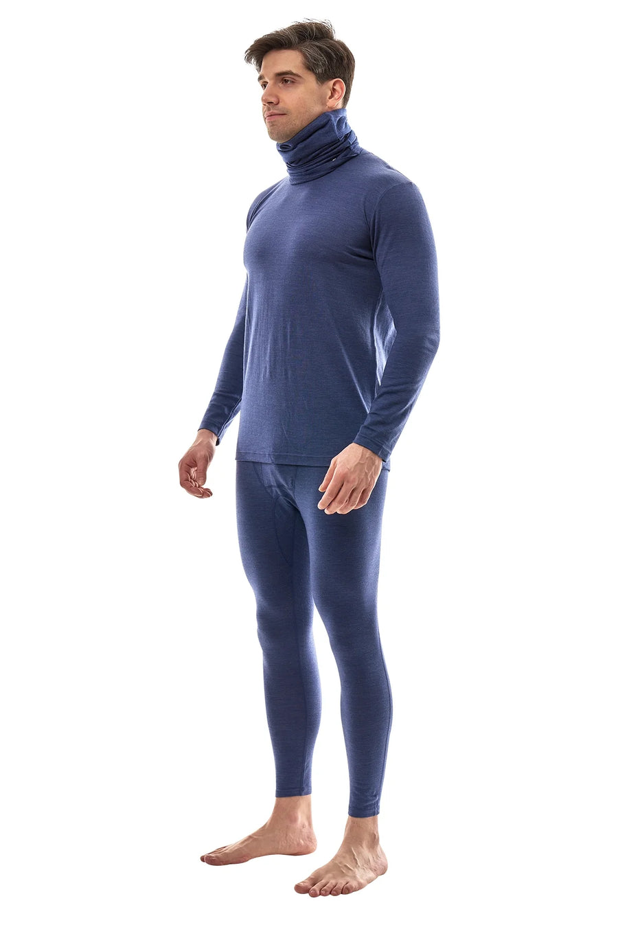 Men's Merino Windsor Blue Set + Neck Gaiter