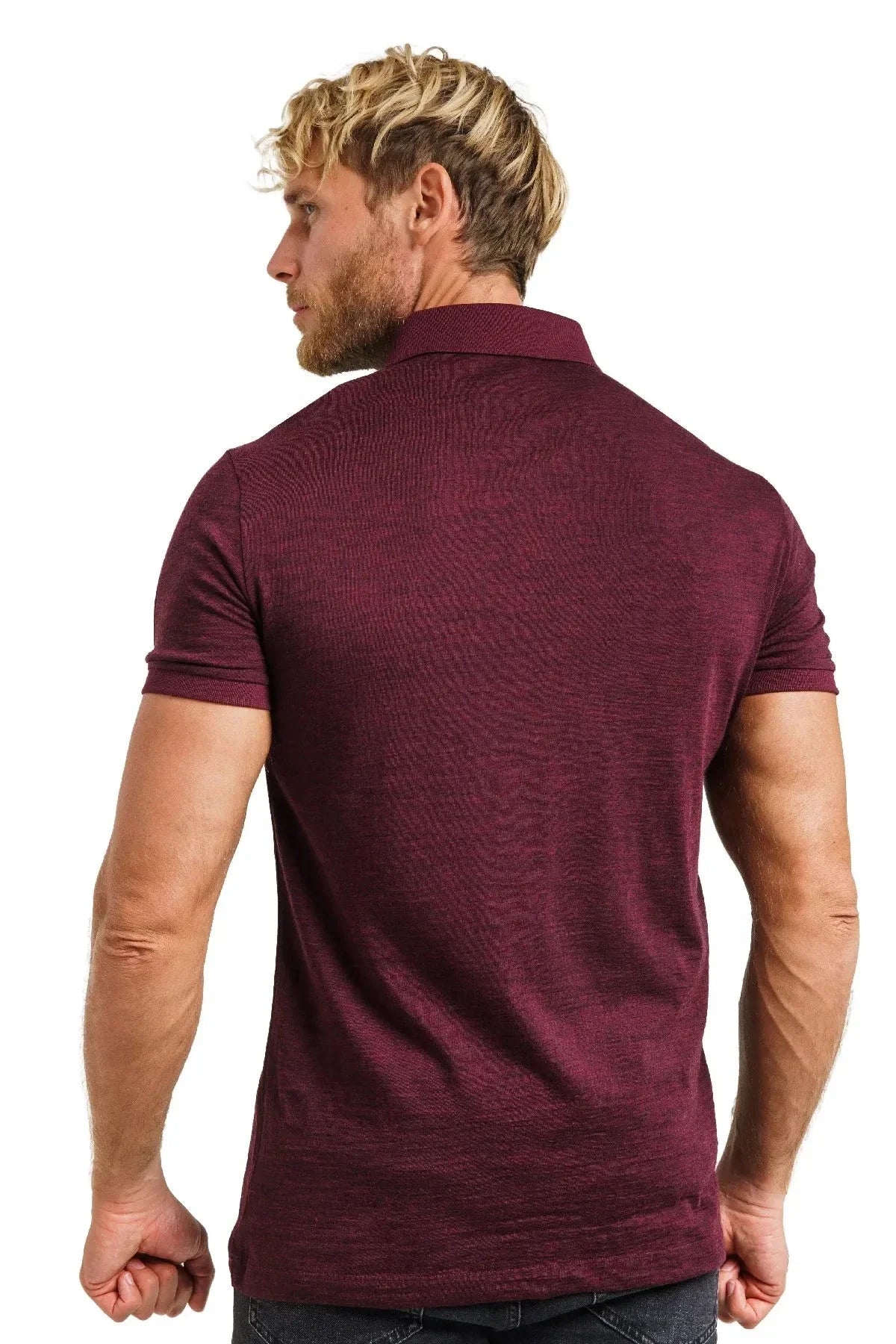 Men's Merino Polo 180 Maroon