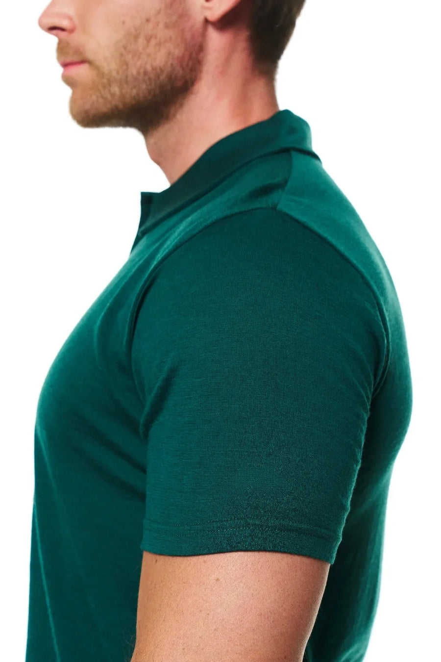 Men's Merino Polo 180 Forest Green