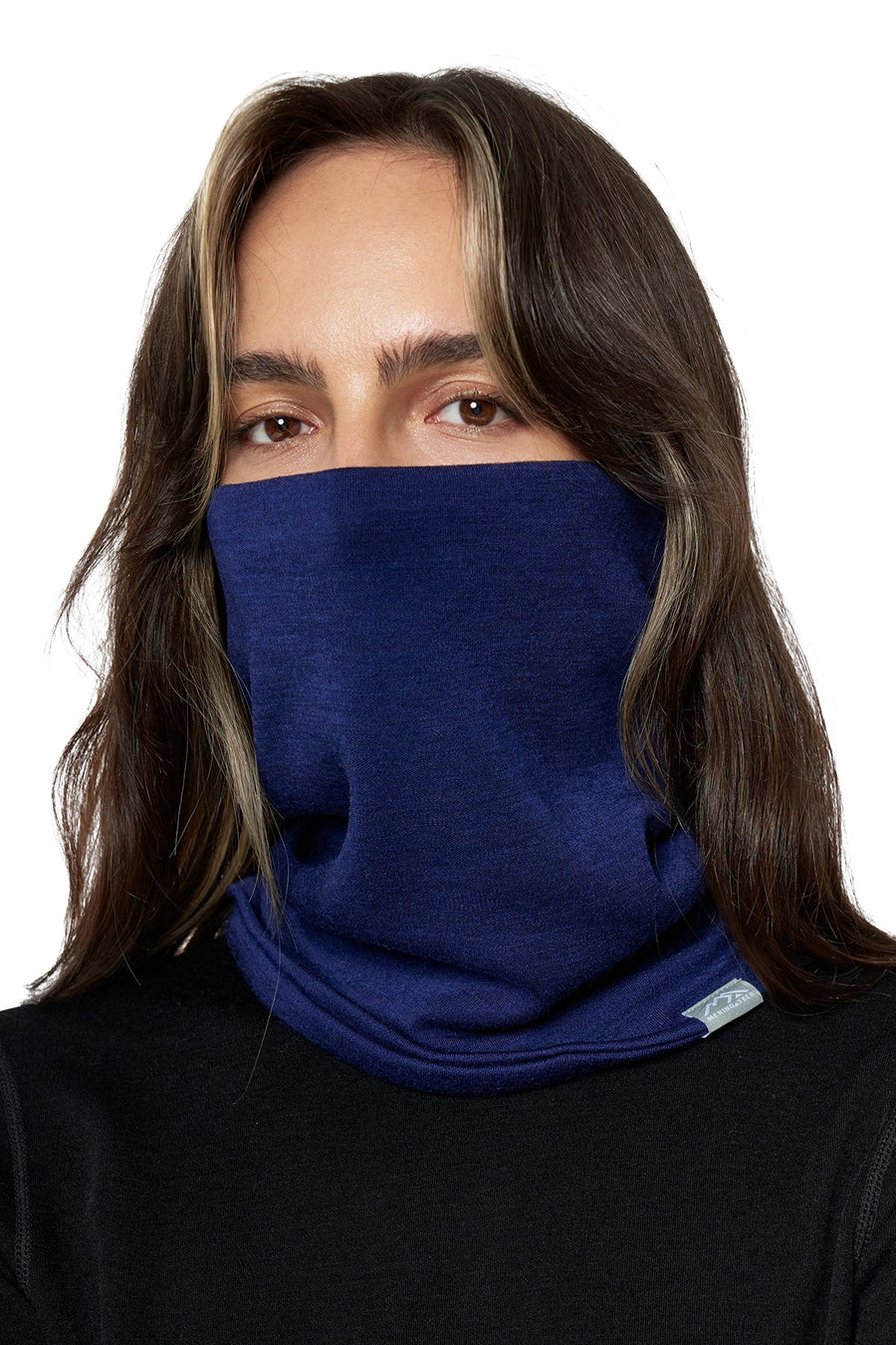 Merino Double-Layer Neck Gaiter Navy Blue