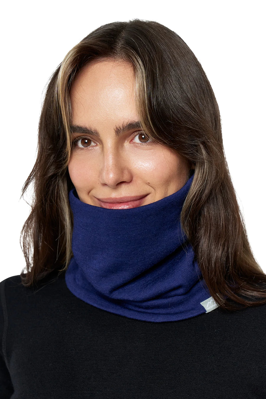 Merino Double-Layer Neck Gaiter Navy Blue