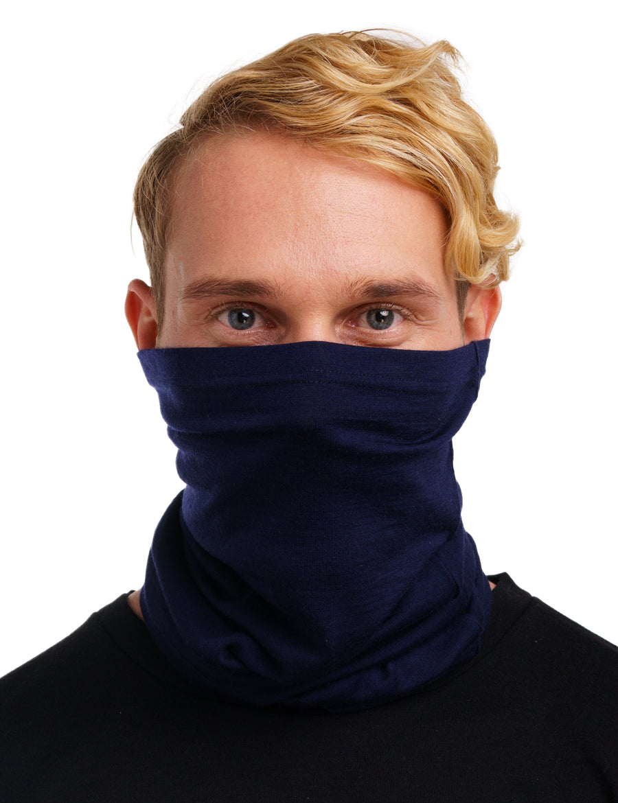 Merino Neck Gaiter 165 Navy Blue
