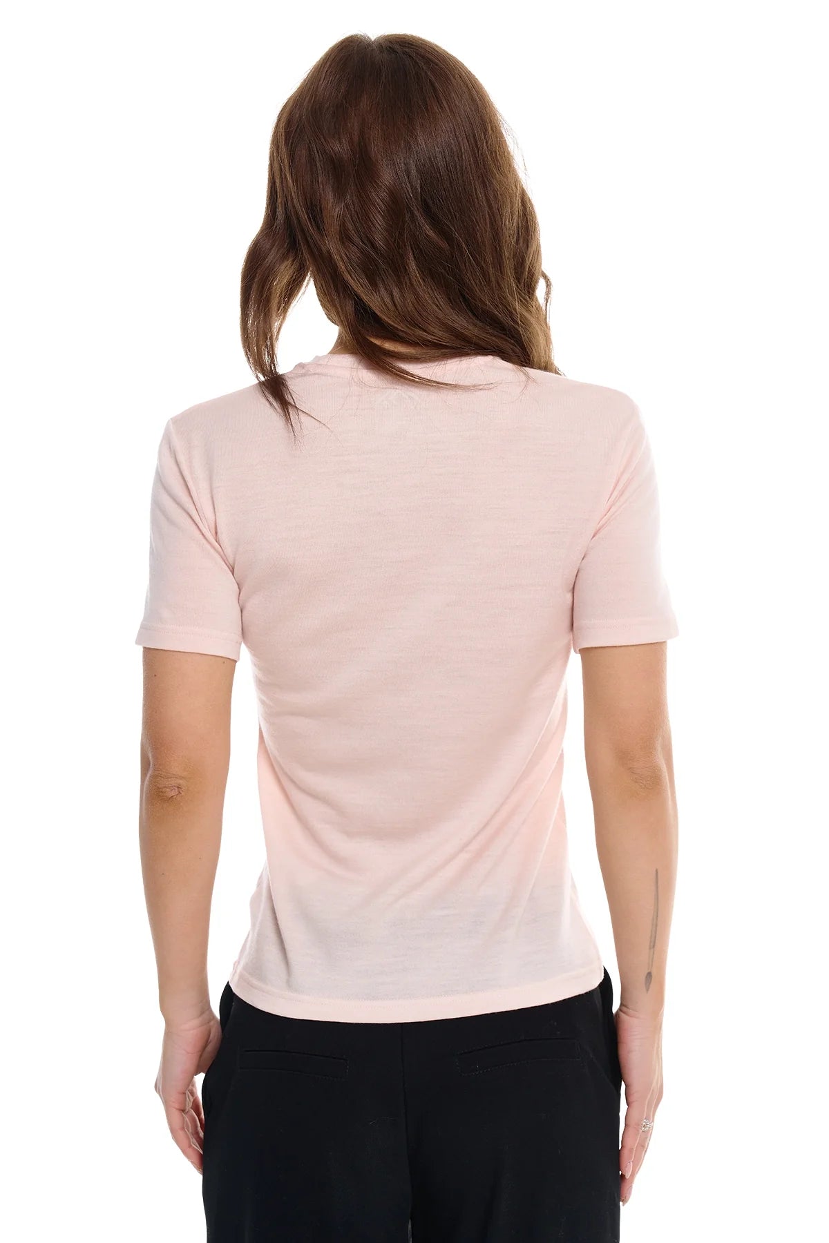Women's Merino T-shirt 180 Baby Pink | Crewneck
