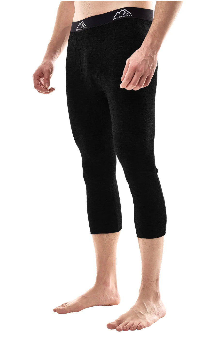 Men's Merino 3/4 Pants 200 Black