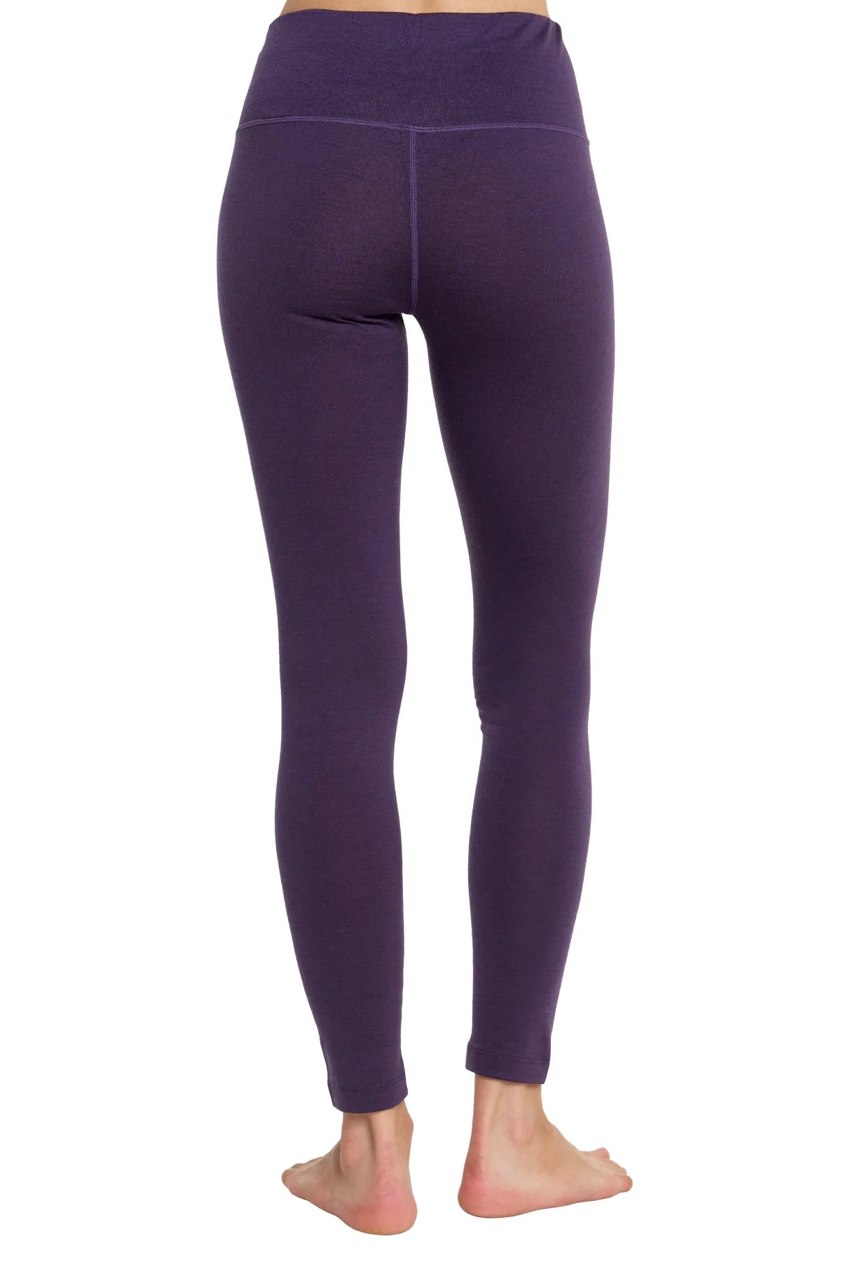 Women's Merino Pants 200 Dark Purple