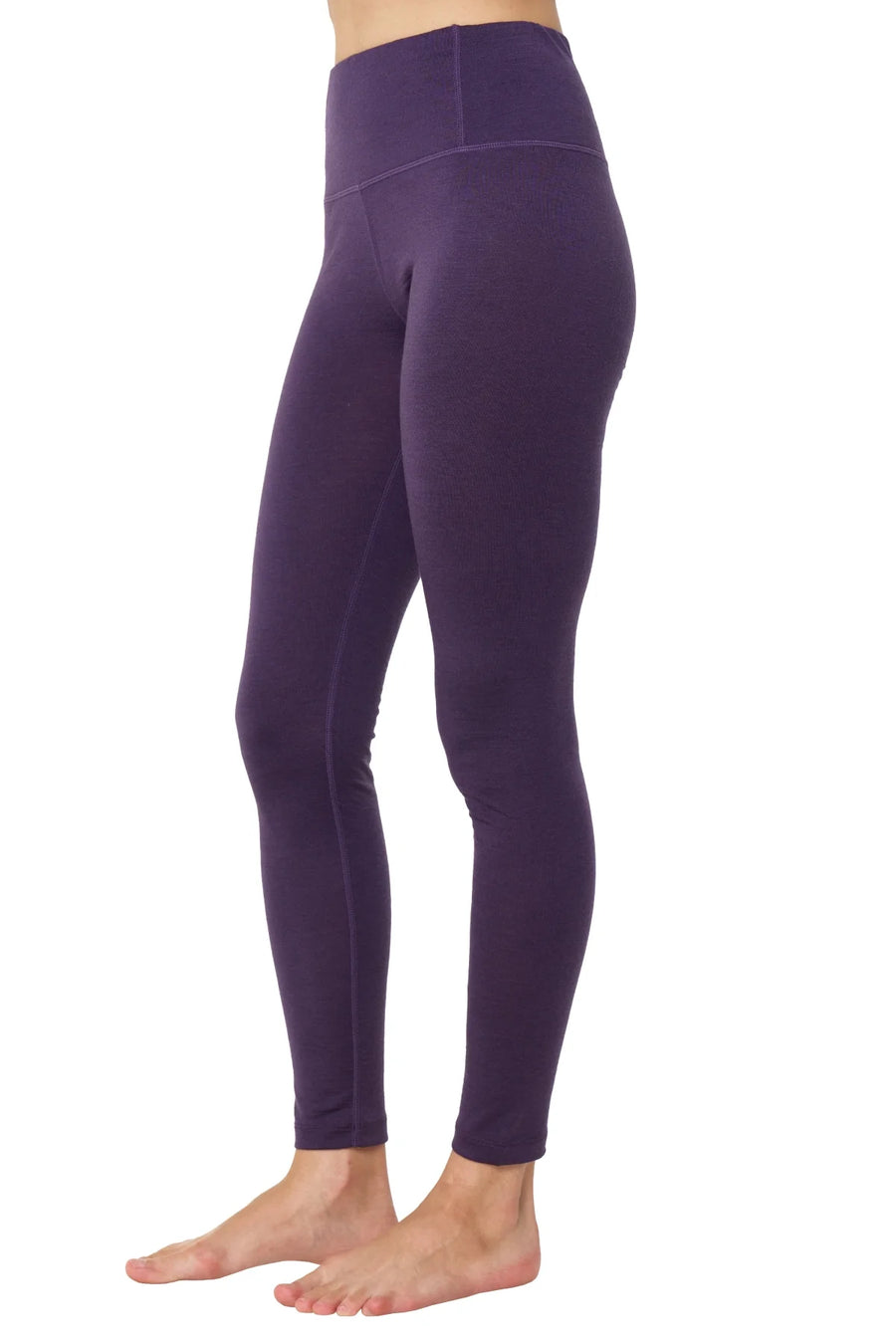 Women's Merino Pants 200 Dark Purple