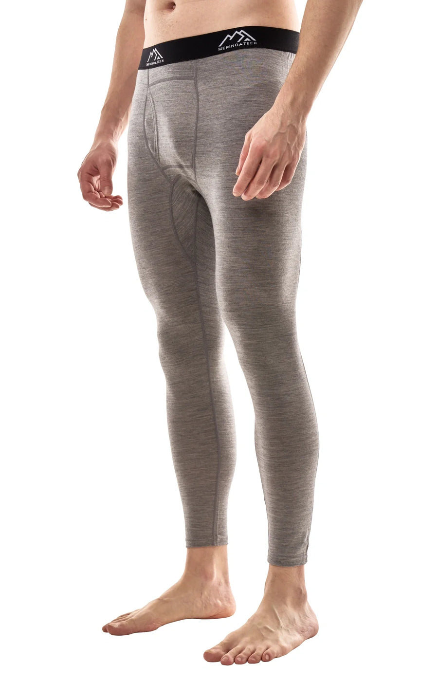 Men's Merino Pants 200 Grey Melange