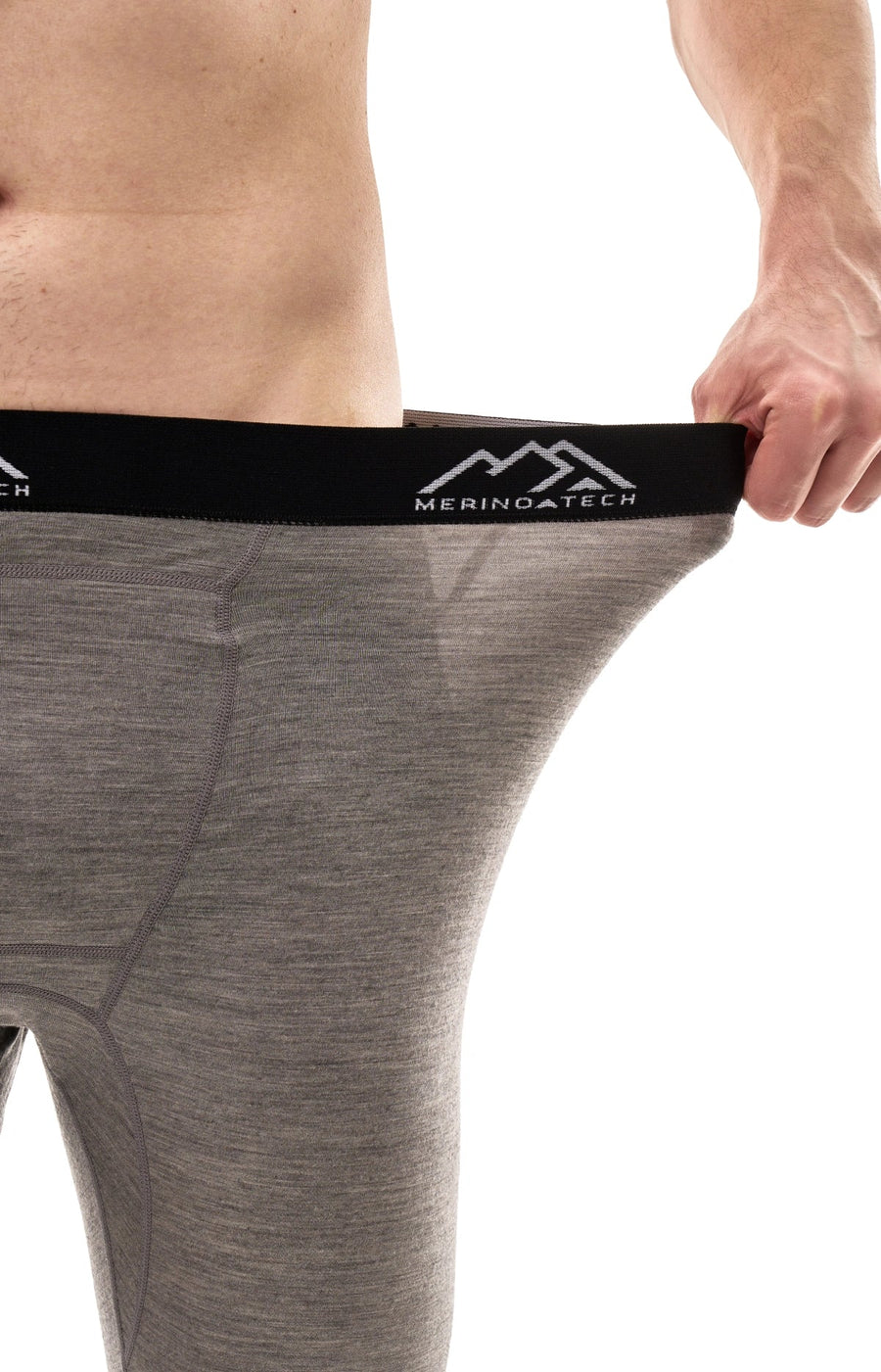 Men's Merino Pants 200 Grey Melange