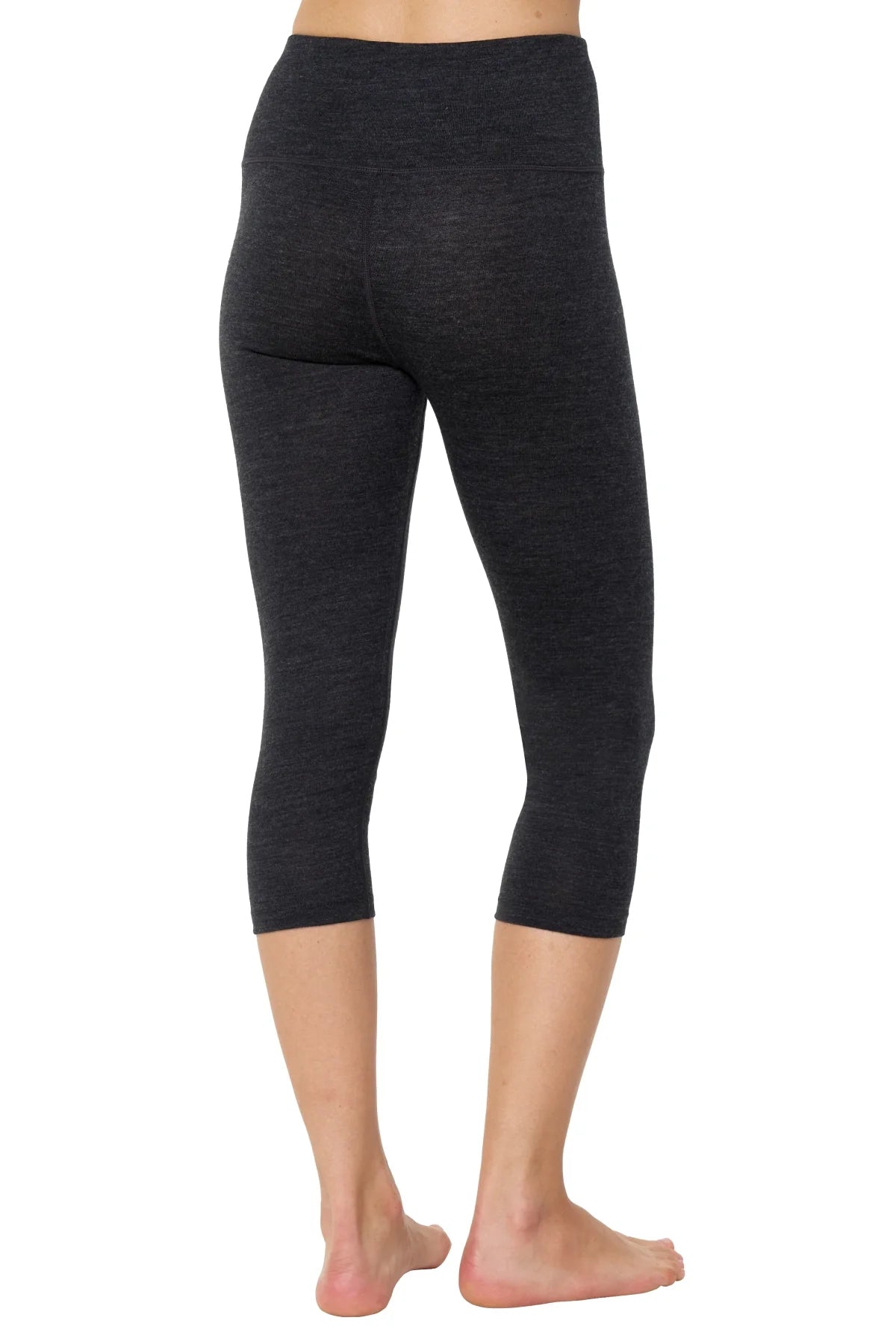 Women's Merino 3/4 Pants 200 Heathered Black