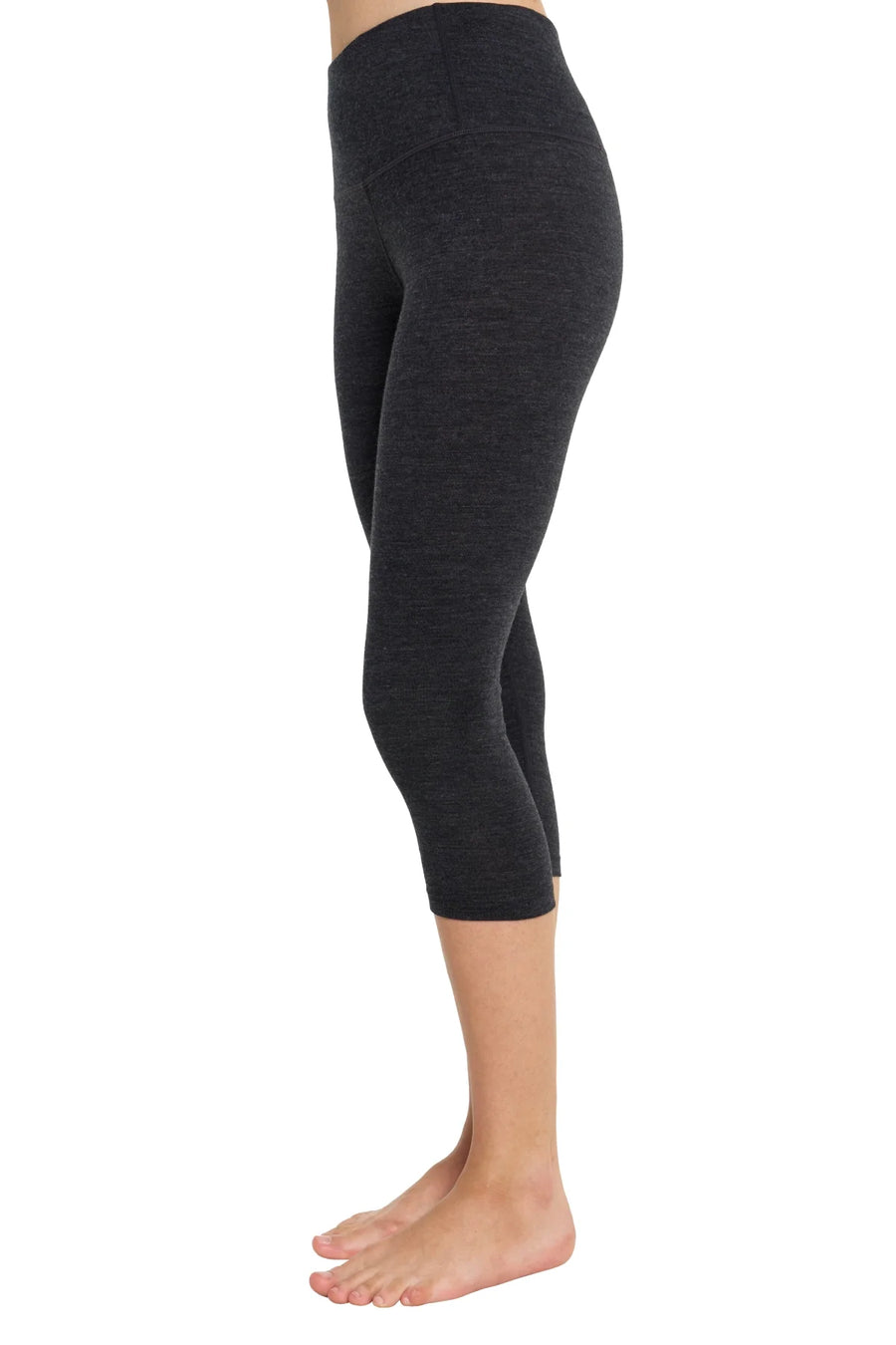 Women's Merino 3/4 Pants 200 Heathered Black