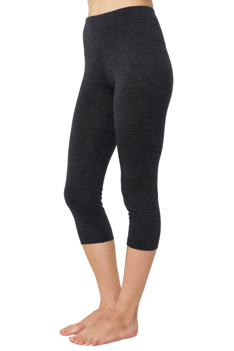 Women's Merino 3/4 Pants 200 Heathered Black