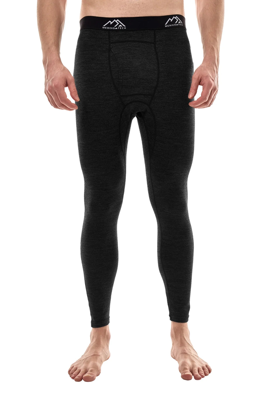 Men's Merino Pants 200 Heathered Black