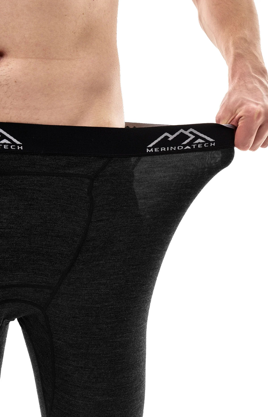 Men's Merino Pants 200 Heathered Black