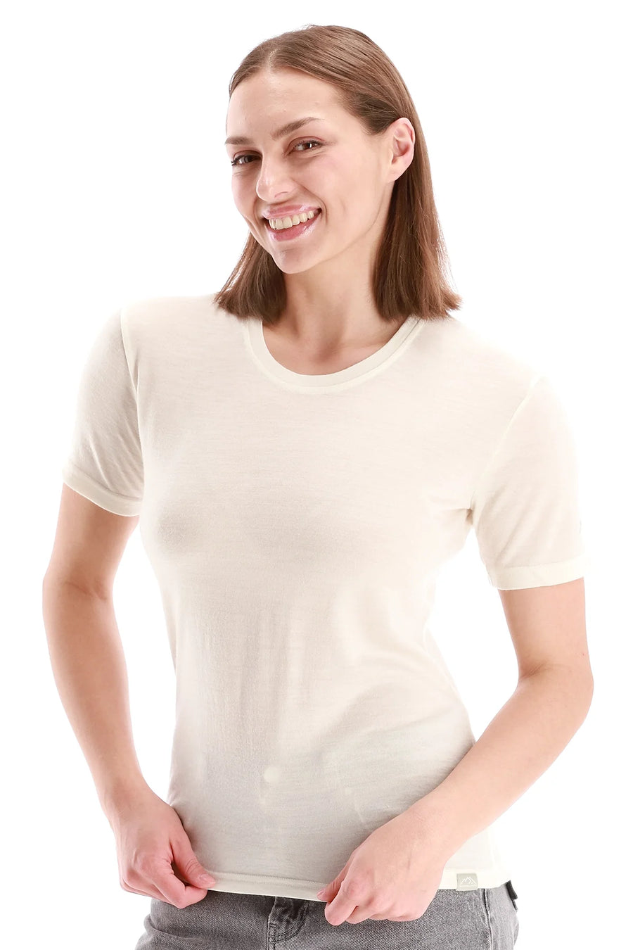 Women's Merino T-shirt 180 Creamy White | Crewneck (+socks)