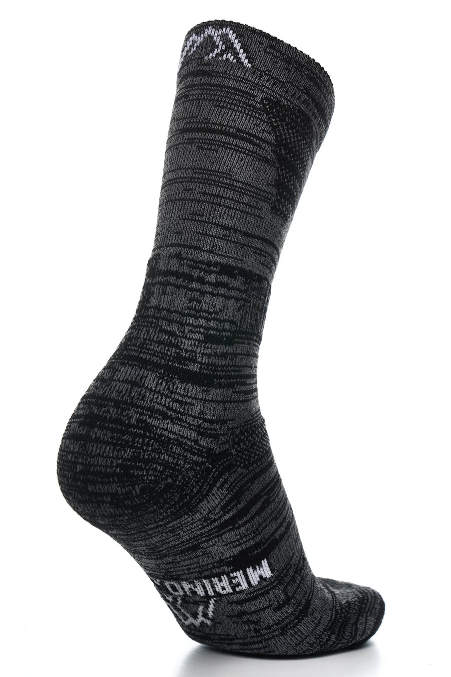 Merino Wool Hiking Socks - (Pack of 3) Black Marble