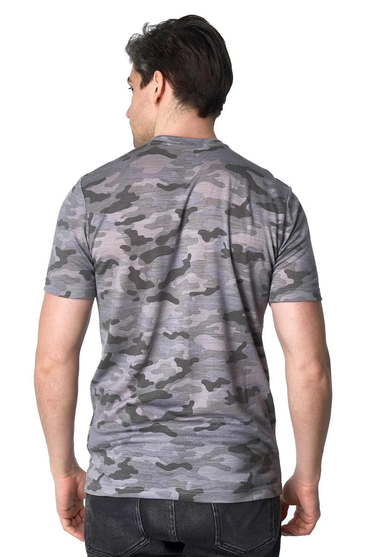 Men's Merino T-shirt 180 Camo Grey (+socks)