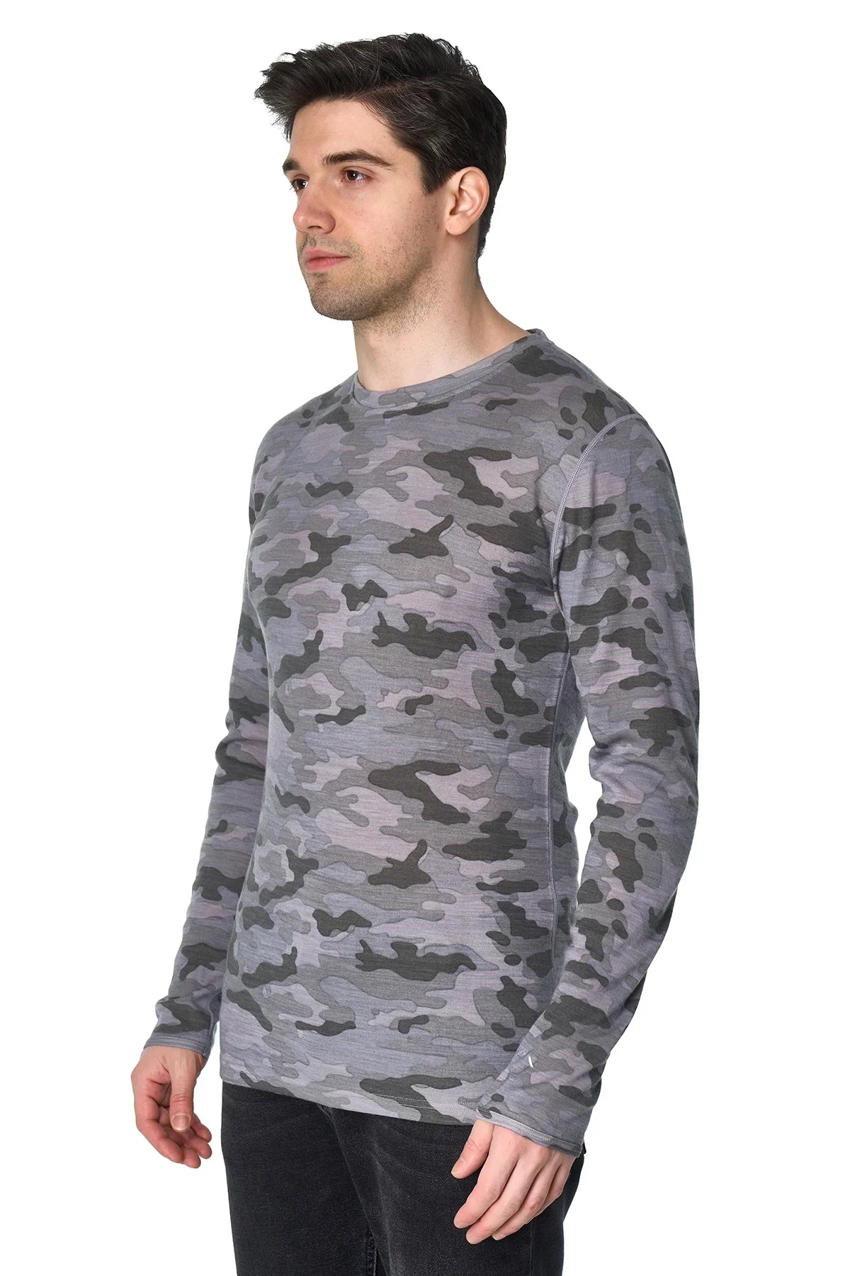 Men's Merino Long Sleeve 250 Camo Grey