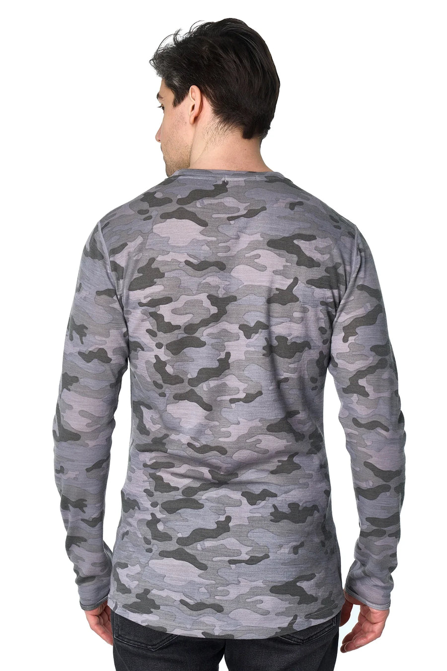 Men's Merino Long Sleeve 250 Camo Grey