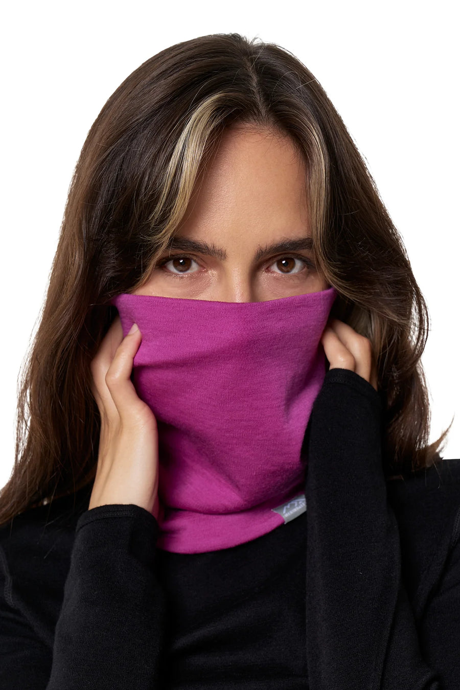 Merino Double-Layer Neck Gaiter Violet