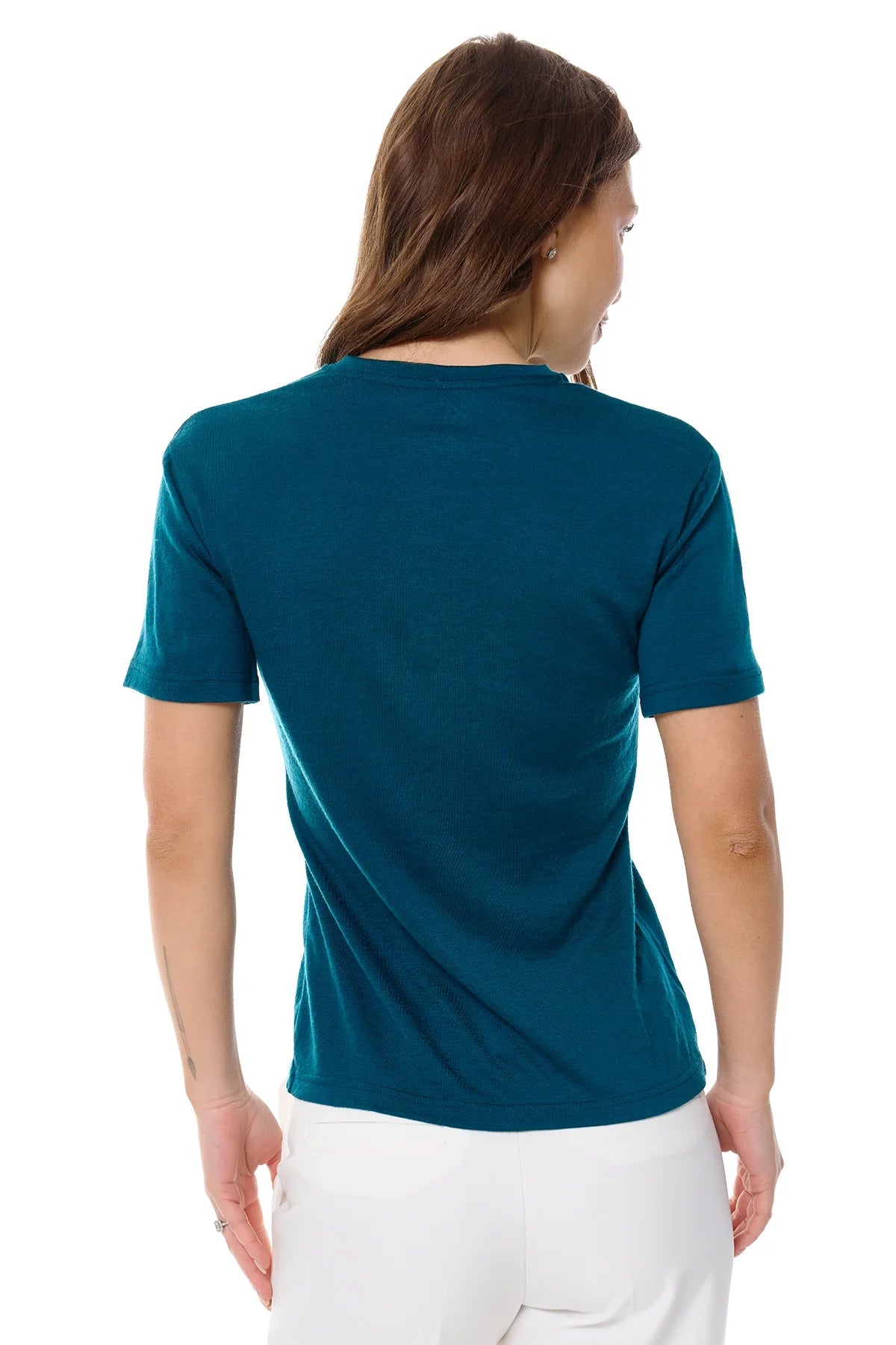 Women's Merino T-shirt 180 Dark Teal | Scoop Neck