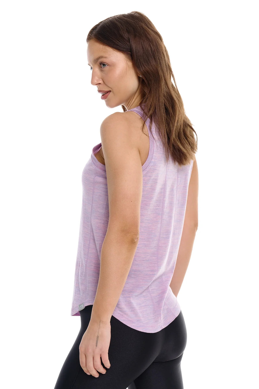 Women's Merino Wool Highneck Tank Top Lilac