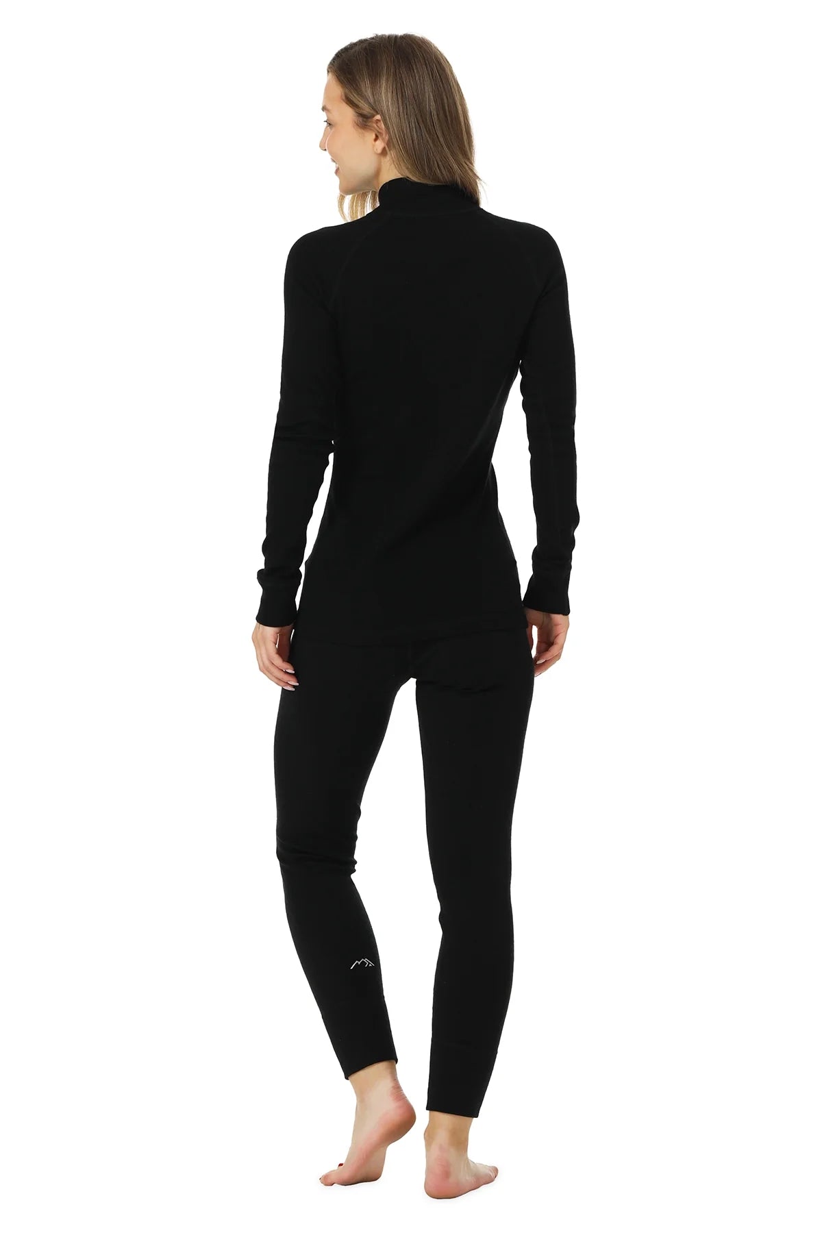 Women's Merino Thermal Set 250 Black Zip-Up