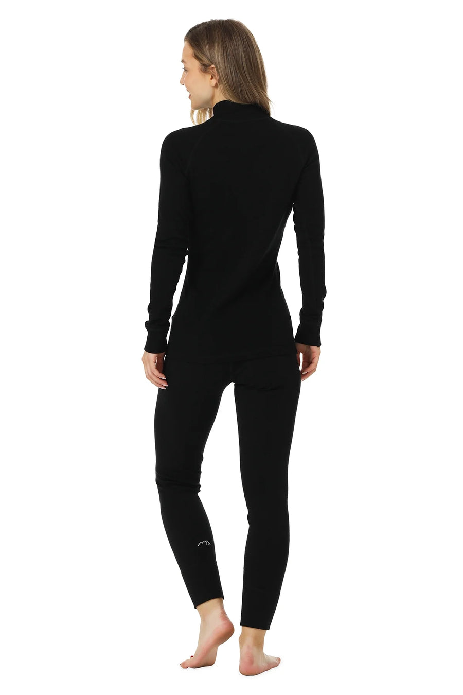 Women's Merino Thermal Set 250 Black Zip-Up