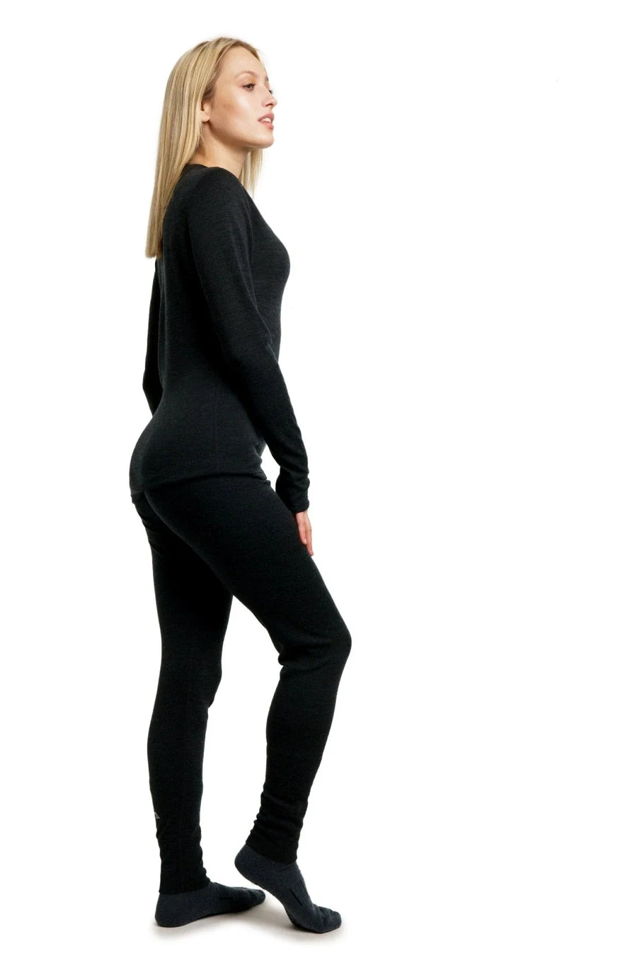 Women's Merino Thermal Set 165 Heathered Black