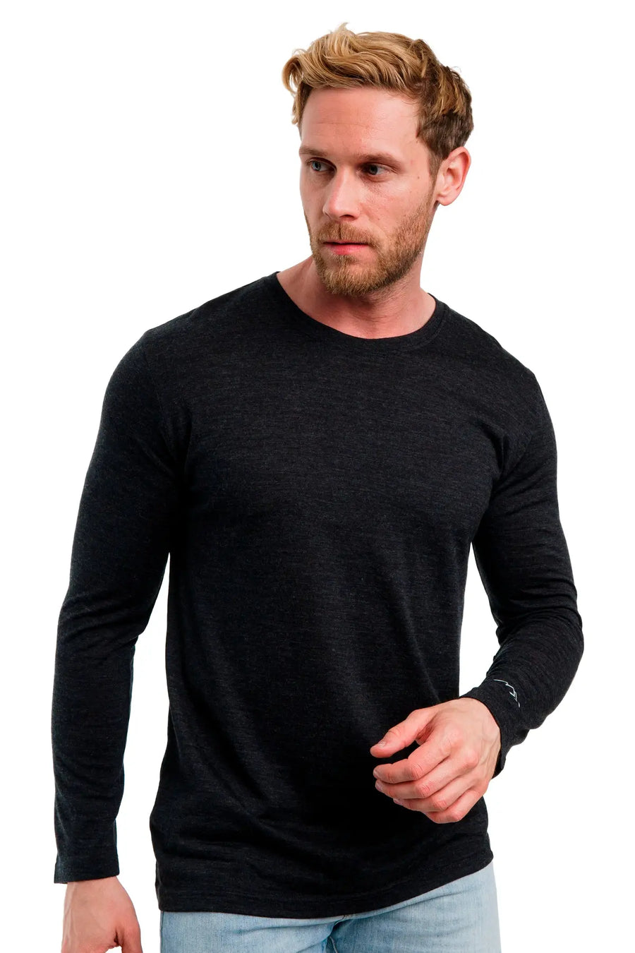 Men's Merino Long Sleeve 165 Heathered Black