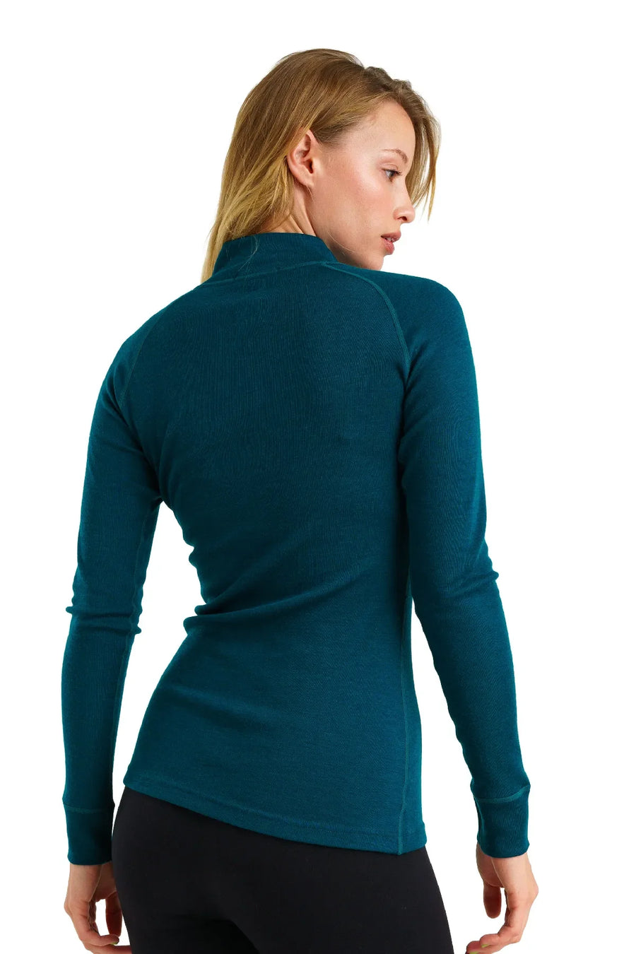 Women's Merino Half Zip Long Sleeve 250 Deep Teal